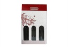 Confezione da 3 bottiglie natale colore rossa 