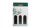 Confezione da 3 bottiglie natale colore verde 