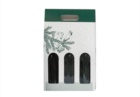 Confezione da 3 bottiglie natale colore verde 