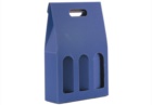 Confezione a sacchetto blu 3 bottiglie 