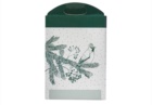 Scatola verde porta panettone e 1 bottiglia 