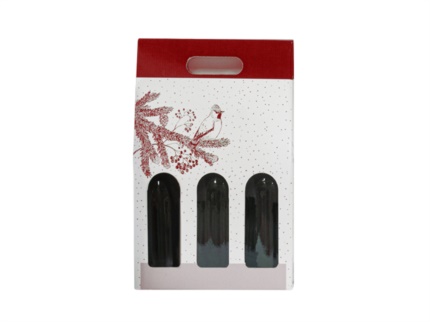 Confezione natale rossa da 3 bottiglie 