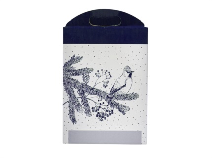 Scatola blu porta panettone e 1 bottiglia 
