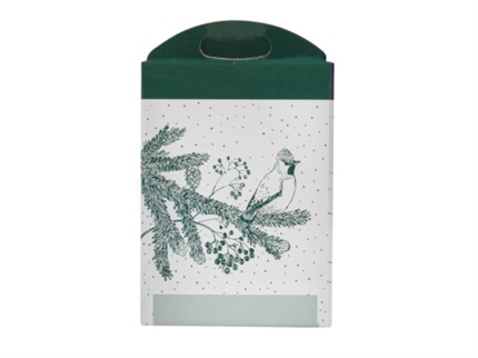 Scatola verde porta panettone e 1 bottiglia 