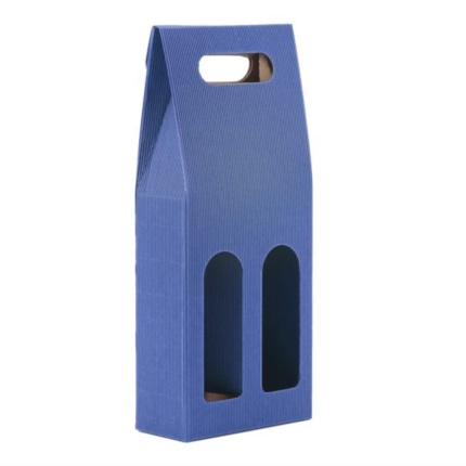 Confezione a sacchetto blu 2 bottiglie 